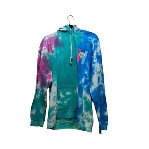 Cross Colours Men's Multicolor Tie Dye Long Sleeves Pullover Hoodie Size Large